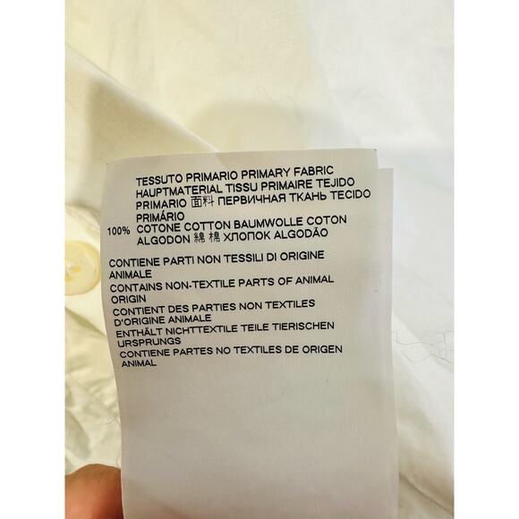 MM6 MAISON Martin Margiela White 100% Cotton Button Up Cape Style Top size EU 42 - Picture 10 of 11